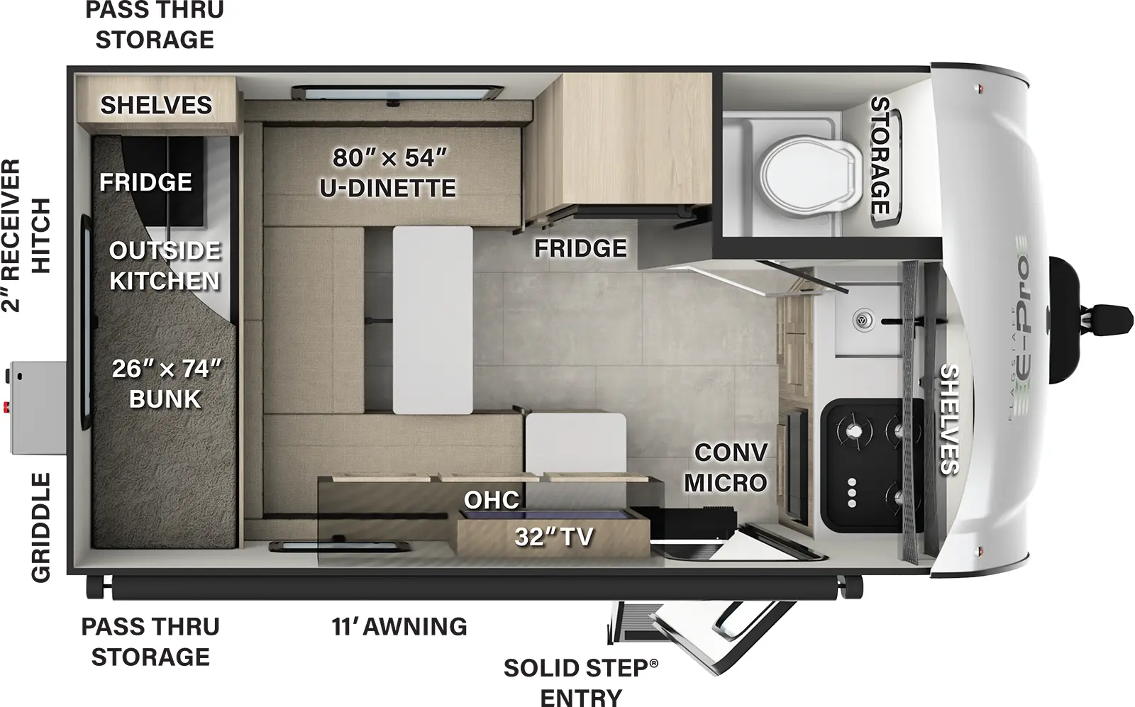 Flagstaff E Pro E15RDG Floorplan